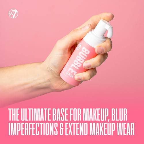 W7 Bubble Base Foaming Primer ? Hydrating, Skin-Perfecting Makeup Base for a Smooth & Flawless Finish ? Infused with Hyaluronic Acid & Aloe Vera to Nourish and Prime the Skin