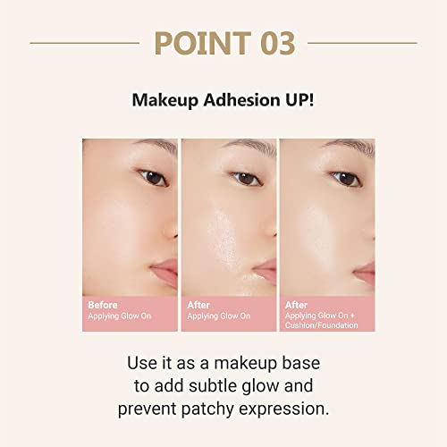 ETUDE Glow On Base Hydra 30ml (21AD) | All-in-One Makeup Hydration Glowing Base with a Long-Lasting Effect and Dewy Finish | Korean Makeup