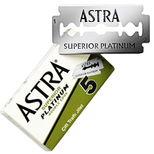 The Shave Factory Premium Shaving Set - Astra Platinum Double Edge Safety Razor Blades (100)