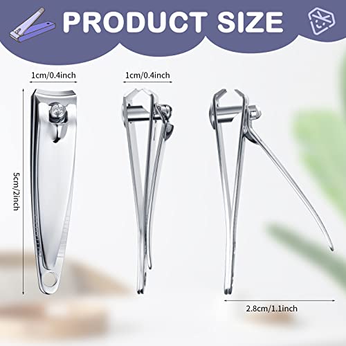 Hestya 300 Pieces Nail Clippers Bulk Stainless Steel Clipper Bulk Flat Toenail Clippers Portable Sturdy Nail Cutter Manicure Trimmer Curved Edge Pedicure for Men Women Toe Travel