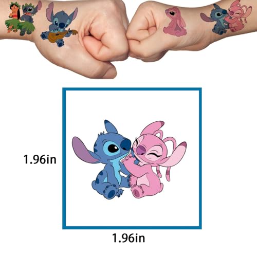 40Pcs Cute Temporary Tattoos,Removable Cartoon Tattoo Stickers for Party Favors Gifts & Birthday Decorations