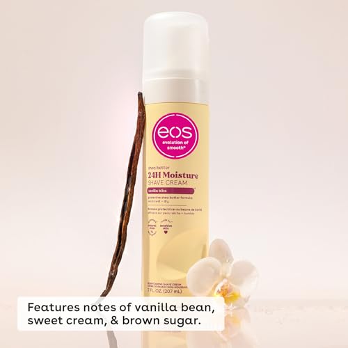 eos Shea Better Shave Cream- Vanilla Bliss, Shea Butter, Aloe Vera, Moisturizing, Shaving Cream for Women, eos Shave Cream, 7 fl oz, 2-Pack