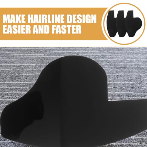 Beard Shaping Template and Hairline Enhancing Card for Men - 3Pcs Hairline Design Tool for Beard and Hair Styling with Durable Pvc Material Perfect for Precise Facial Hair Grooming