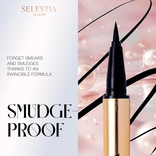 Black Liquid Eyeliner Pencil Queen Cobra ? Long-Lasting ? Quick-Drying, No Flaking ? Thin Applicator & Intense Color ? 0.016 fl.oz