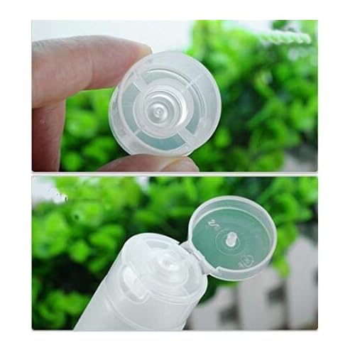 24Pcs 30ml (1oz) Empty Translucent Plastic Cosmetic Lotion Tubes Bottles Shampoo Facial Cleaning Bottles Makeup Sample Soft Container Tube Bottle Vial Jar Pot Case with Flip Lid (Pack of 2)