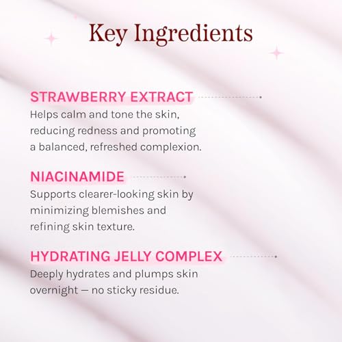 The Cr?me Shop x Hello Kitty Face Mask Pack - Bundle with Klean Beauty Gelee Masks Made in Korea with Niacinamide & Strawberry to Clarify & Tone Sensitive Skin | The Creme Shop Skin Care