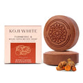 Koji White Turmeric Kojic Acid Soap, Unscented Soap for Sensitive Skin, Uneven Skin Tone, Smooth Skin for Face & Body-Acne with Shea Butter - Vegan, Fragrance-Free, Hypoallergenic, 2.82 oz (2 Bars)