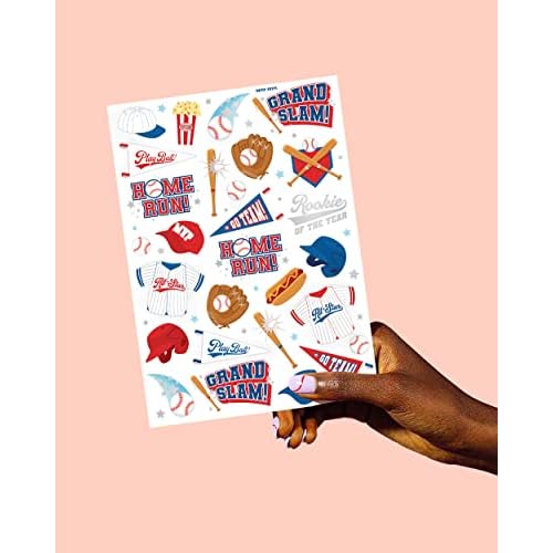 xo, Fetti Baseball Temporary Tattoos - 50 Foil Styles | Baseball Birthday Party, Boys + Girl Sports, Baseball Party Supplies, Baseball Baby Shower