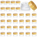 32 Pcs Glass Cosmetic Containers 5 Grams Round Frosted Cosmetic Jars with Leak proof lids Empty glass sample Jars Scrub Balm Lotions Sample Containers for Makeup Lotion Lip Balm Eye Cream