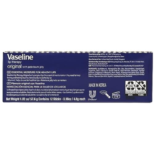 Vaseline Lip Original - 12 Pack Box