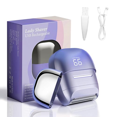 Electric Shaver For Women, Waterproof Wet Dry Mini Electric Razors For Women - Cordless Rechargeable Foil Shaver For Hair Removal, Legs, Face, Body, Bikini,Sensitive Skin, Teens, Ladie(Silver)