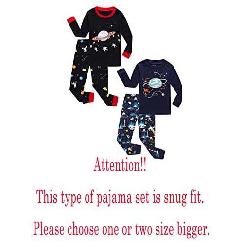Family Feeling Striped Boys Girls 2 Piece Christmas Pajamas Set 100% Cotton Pjs