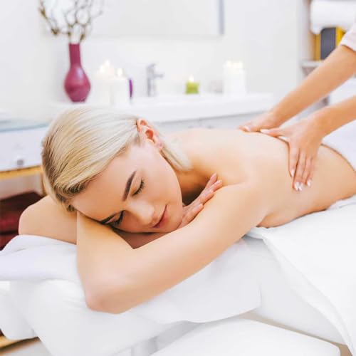 4 Set Microfiber Massage Table Sheets,Each Set 3 Piece Include Massage Table Cover,Fitted Sheet and Face Rest Cover,Fits Standard Massage Table Sheets for Salon Spa Massage Studios-White