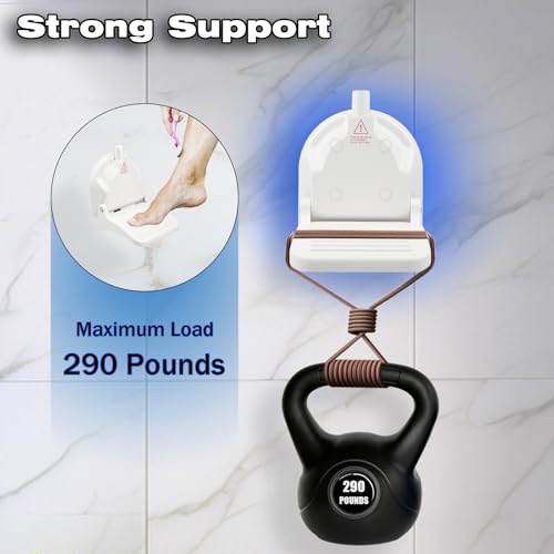 Shower Foot Rest for Shaving Legs,Shaving Stool with Vacuum Suction Cup,Foldable Reusable Shower Step for Shaving Legs,Shaving Step for Inside Shower