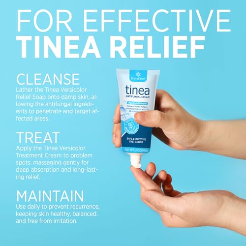 Tinea Versicolor Relief Cream & Soap Kit - Helps with Tinea Versicolor, Fungal Skin Conditions ? Soothes, Cleanses, and Restores Skin Health