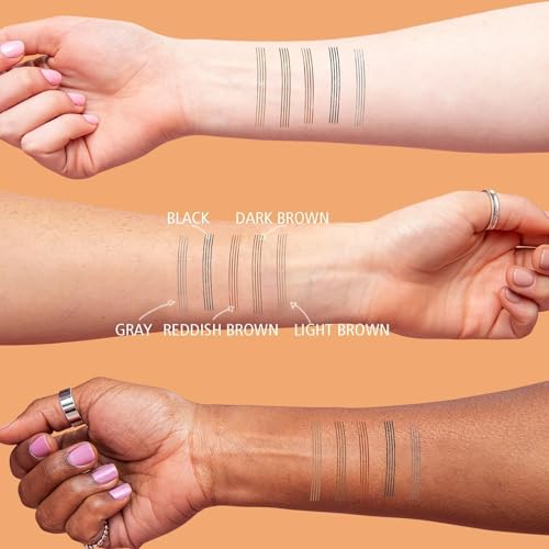 Eye Brow Pencils for Women - Waterproof Microblading Eyebrow Pencil, Four Tip Eye Brow Makeup Pen to Effortlessly Create Hair Like Natural Brows (Black)