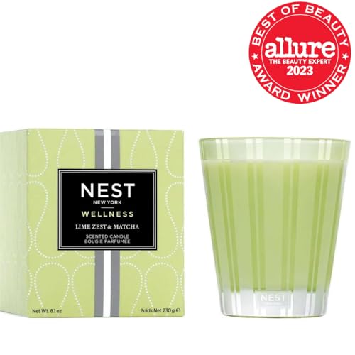 NEST New York Wellness Collection Lime Zest & Matcha - Candle, Diffuser, Soap, Body Wash (Classic Candle)