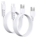 2Pcs Power Cord for Remington Smooth & Silky Electric Shaver WDF5030A, WDF4816NA, WDF4821US, WDF4825, Women¡¯s Shaver & Trimmer Replacement Charging Cable, White