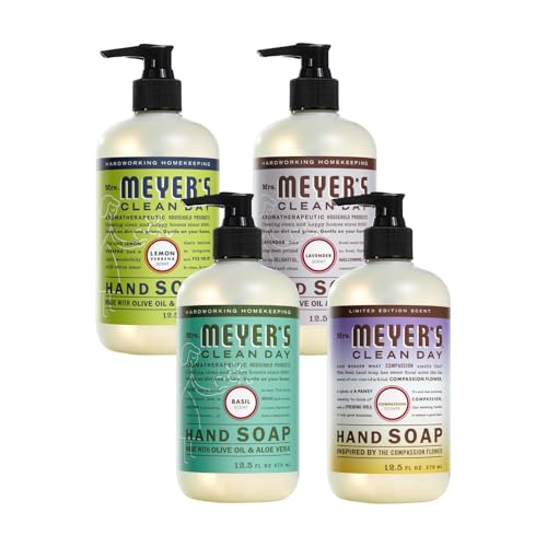 Mrs. MEYER'S CLEAN DAY Liquid Hand Soap variation (Variety Pack 4 ct, 50 Fl Oz (Pack of 1))
