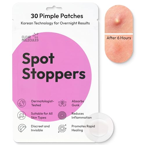 Spot Stoppers Pimple Patches - Invisible Spot Patches for Acne Treatment, Hydrocolloid Patches for Spot Treatment, Vegan & Cruelty Free Korean Skincare (30 Count (Pack of 1))