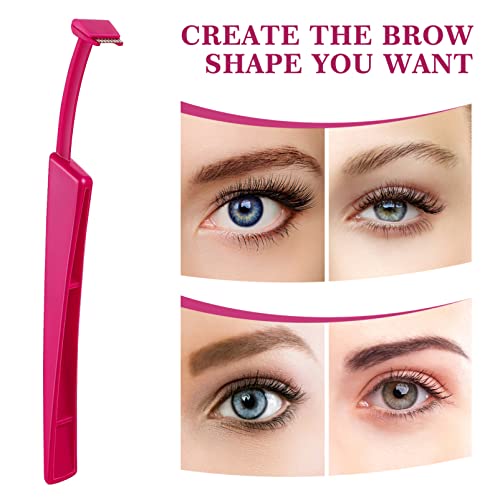 6Pcs Eyebrow Razor Stainless Steel Eyebrow Razors Brow Touch Up Razors Facial Hair Remover with Stainless Steel Blades Armpit Hair Razors for Multipurpose Facial Body Hair Removal