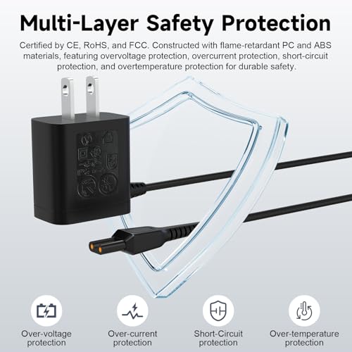HQ8505 Charger Cord Compatible with Philips Norelco Series 3000 5000 6000 7000 9000 (Older Shaver), Multigroom MG5750 MG7750 MG7770 MG7790, BG7040 BG7030 BG5025 S9987 Electric Shaver Razor Trimmer