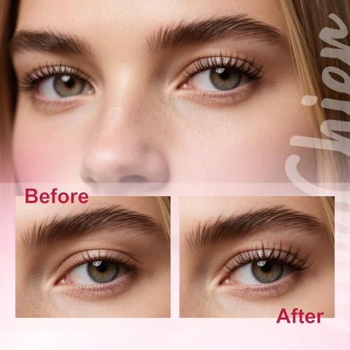 Natural Lash Clusters Invisible Band Eyelashes, 8-16mm C Curl 126pcs, Wispy Individual Lashes, Flora Cat Eye Lash, Home DIY Lash Extensions, Waterproof Lashes£¬Easy for Beginners