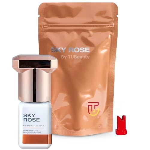 Sky Rose Glue Extremely Strong Eyelash Extension 5ml 2025 - Skillful and Fast Hand Professional Eyelash Extension Adhesive - 0.5s Fast Drying / 6-8 Weeks Long Retention time TUBeauty