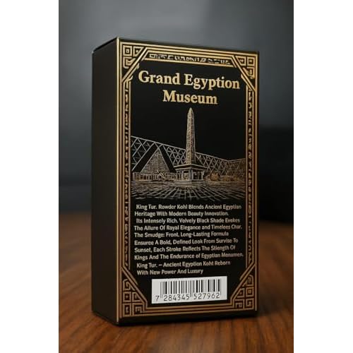 HALAL King Tut Egyptian Eyeliner Loose Powder ? Long-Lasting Dark Black Eyeliner, Smooth & Easy Application, Ideal for Bold & Dramatic Looks, HALAL Traditional Egyptian Formula for Intense Definition