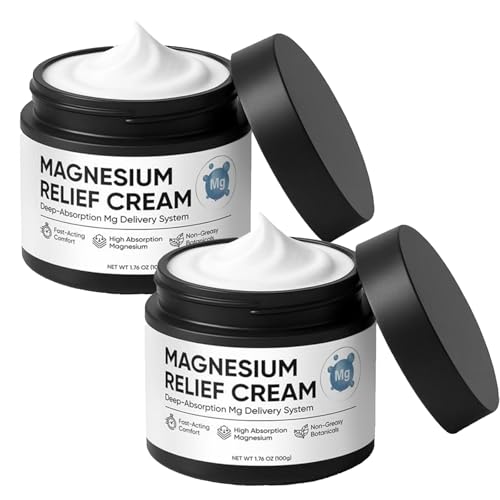 Magnesium Joint Relief Cream ? Deep Absorption Formula for Muscle & Joint Comfort ? Fast-Acting, Non-Greasy Body Lotion for Neck, Back & Legs, 1.76oz(2)