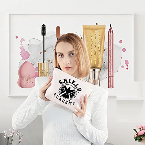 LEVLO Agent TV Show Cosmetic Make Up Bag Shield Fans Gift Shield Academy Shield Logo Makeup Zipper Pouch Bag For Women (Shield Academy)