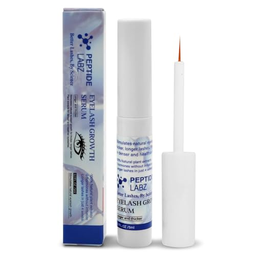 Eyelash Growth Serum ? Myristoyl Pentapeptide-4, Diaminopyrimidine Oxide ? Boosts Lash Length, Density & Strength ? Supports Fuller, Thicker Eyelashes Naturally, 5ml
