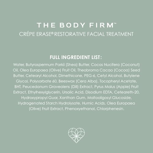 Body Firm Crepe Erase Facial Repair Treatment, Anti Aging Face Moisturizer With Shea Butter, Collagen, Vitamin E, Neck Firming Cream for Wrinkles and Fine Lines, Original Citrus, 1.7 FL Oz