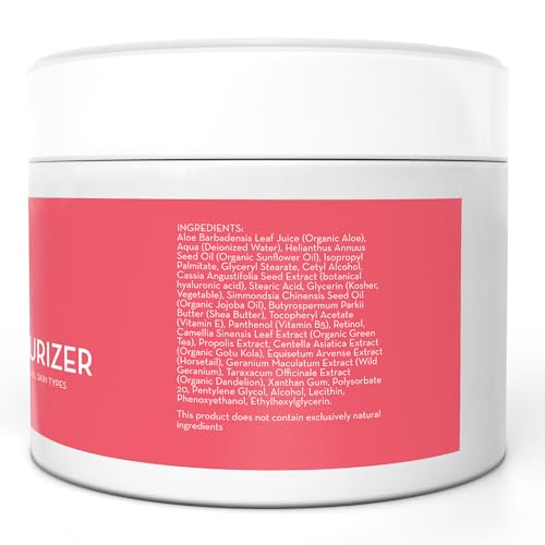 Pure Body Naturals Retinol Moisturizer, 1.7 Ounces - Moisturizing Retinol Cream for Face, Age Defying Eye Cream for Wrinkles and Lines with Hyaluronic Acid, Shea Butter, and Jojoba Oil