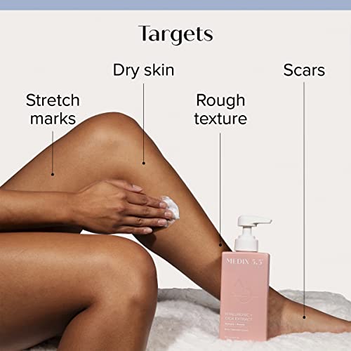 Medix 5.5 Hyaluronic Acid Hydrating Body Treatment Cream + Glycolic Acid Exfoliating Body Wash Set