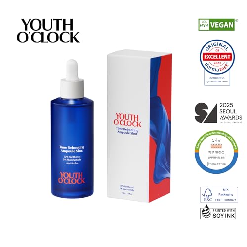 YOUTH O'CLOCK Time Rebooting Ampoule Shot (3.4 fl. oz. 100ml) Niacinamide 5%+Panthenol 10%