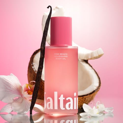 Saltair Body Oil - Luxurious Pink Beach After Shower and Bath Oil for Women and Men. Botanical, Non-Greasy, Well-Absorbing Moisturizer for Hydrating Dry Skin ? 4oz Pump Bottle (Pack of 2)