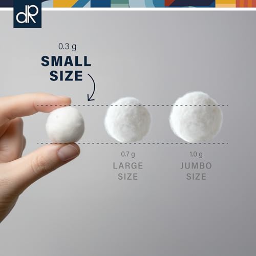 DecorRack 3000 Mini Cotton Balls Bulk Pack for Make-Up, Nail Polish Removal, Applying Oil Lotion or Powder, Multi-Purpose Balls Made from 100% Natural Cotton, Soft and Absorbent (3000 Count)