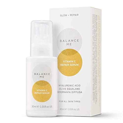 Balance Me Brighten + Hydrate Eyes & Face Duo - Wonder Eye Cream & Vitamin C Repair Serum - Vegan & Cruelty-Free - Hydrates Skin & Reduces Hyperpigmentation