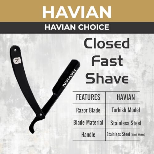 Professional Straight Razor, Turkish Model Black Steel Ergonomic Handle-premium Quality Stainless Steel-with Finger Rest for Men's Traditional Wet Shaving-Razor Shaving Blade.