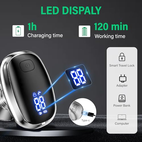 Head Shavers for Bald Men - Cordless Rechargeable Electric Shavers for Men, Dry Wet Bald Head Shavers with LED Display Rechargeable Shaving Grooming