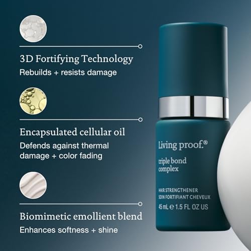 Living Proof Triple Bond Complex Leave-In Treatment and Hair Mask ? Rebuilds Hair Structure, Repairs Damage, Heat Protection, Long-Lasting Results
