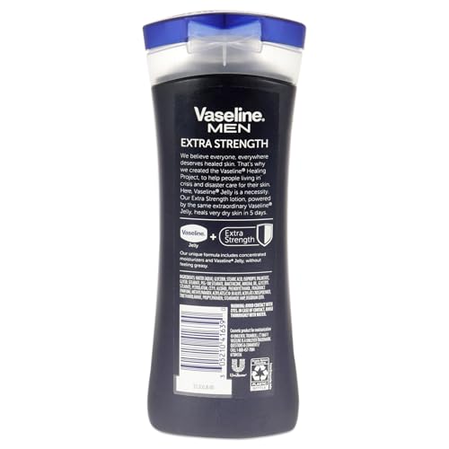 Vaseline Men Healing Moisture Hand and Body Lotion Extra Strength 10 oz