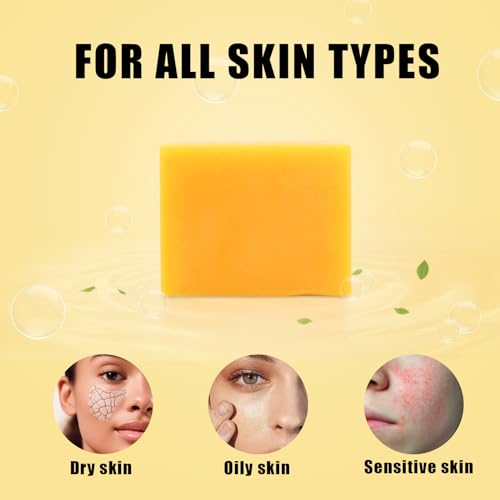 3 Pack Turmeric Soap Bar for Face & Body Cleanser, Organic Turmeric Soap, Smooth Skin and Moisturizing, All Natural Tumeric Soap, Handmade Turmeric Face Soap Ginger Soap, 3.53oz ¡¿ 3