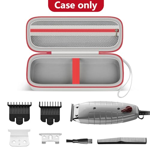Travel Case for Andis Professional T-Outliner Beard & Hair Trimmer Fit Model GTO 04780/04710/04603/04775,Mens Hair Cutting Supplies Organizer Holder with Mesh Pocket for Accessories- Bag Only