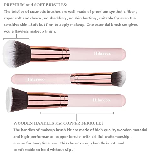 PHOERA Foundation,PHOERA Makeup Foundation Full Coverage,PHOERA Primer, PHOERA Powder, PHOERA Concealer, Kabuki Brushes Makeup Foundation Brush Powder Brush Concealer Brush (101- Porcelain)