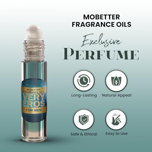 Very Eros Men Cologne Body Oil, Travel Size - Long Lasting Fragrance, Inspired By Eros Men