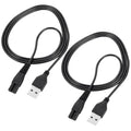 2pcs Razor Power Cord Charging Cable for Electric Shavers and Hair Removers Durable Wrapped with High Conductivity Shaver Accessory
