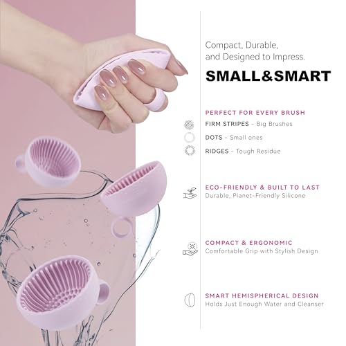 Makeup Brush Cleaner with Silicone Mat, Tea Tree Oil, Shampoo for Sponges & Puffs, Deep Cleaning, Antibacterial, Conditions Bristles, Gentle, Vegan & Cruelty-Free, 6.76 fl.oz