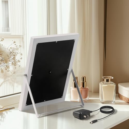 Vanity Mirror with Lights,RGB & 3 Dimmable Light Modes Makeup Mirror with Touch Control,Light Up Mirror for Desk,360¡ÆRotation,17x14 Inch